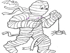 Játék Mummy Coloring Book