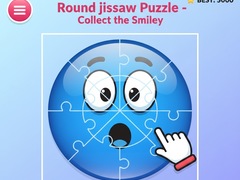 Játék Round jigsaw Puzzle - Collect the Smiley