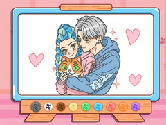 Játék Coloring Book: Kpop Valentine's Day