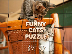 Játék Funny Cats Puzzle