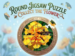 Játék Round jigsaw Puzzle - Collect the Flower